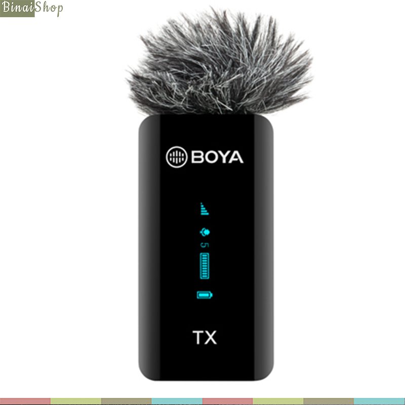 Boya  BY-XM6-S2 - Micro Cài Áo Không Dây 2.4GHz, Phạm Vi 100m, Màn Hình OLED Dành Cho Smartphone, Laptop, Máy