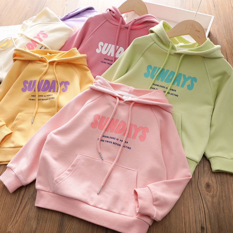Áo hoodie dáng rộng phong cách Hàn Quốc cho bé gái
