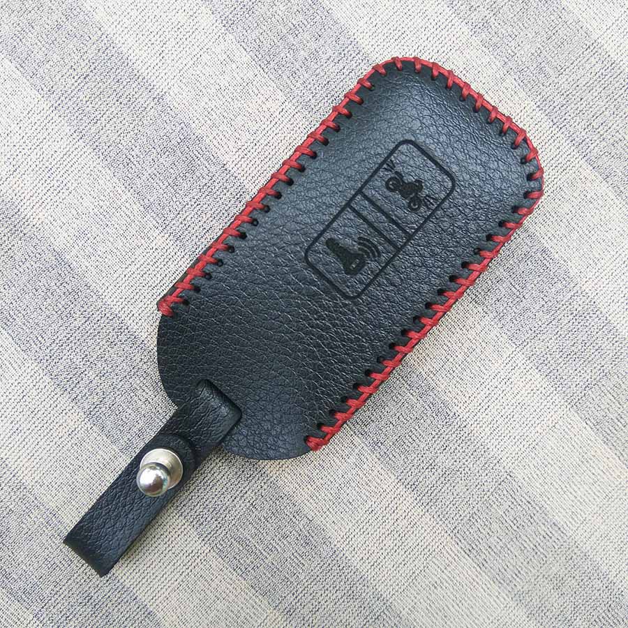 Bao da 2 nút dùng cho chìa khóa smartkey xe máy Honda (AirBlade, Lead)