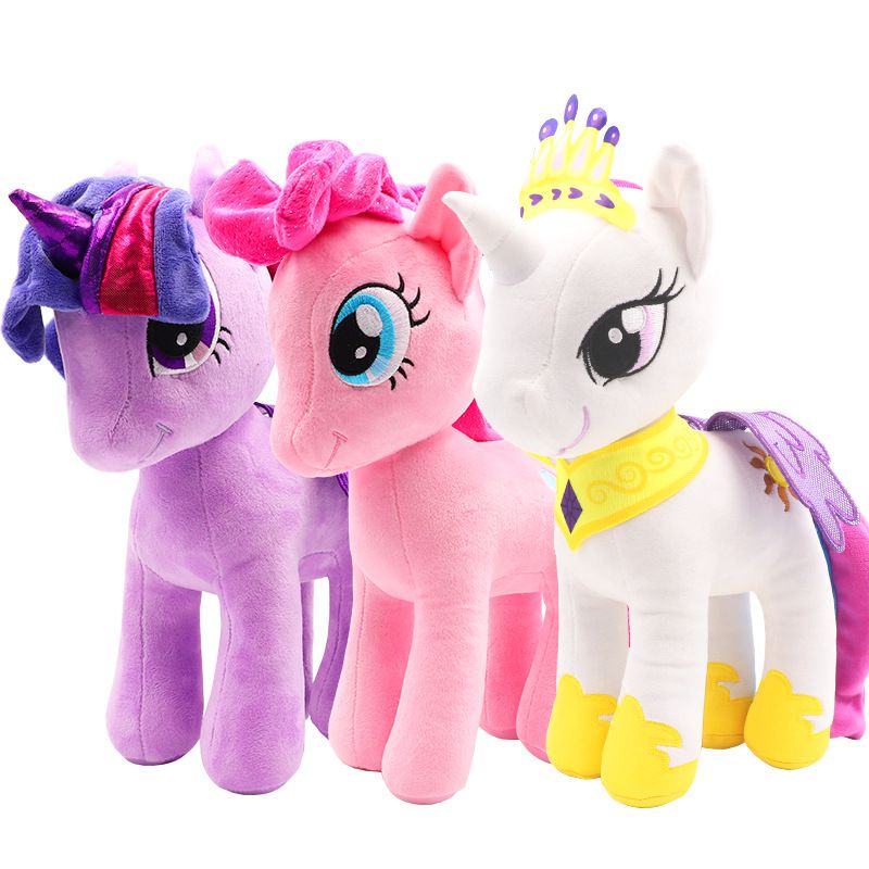 Thú Nhồi Bông Hình Con Ngựa Pony 35cm Màu Hồng