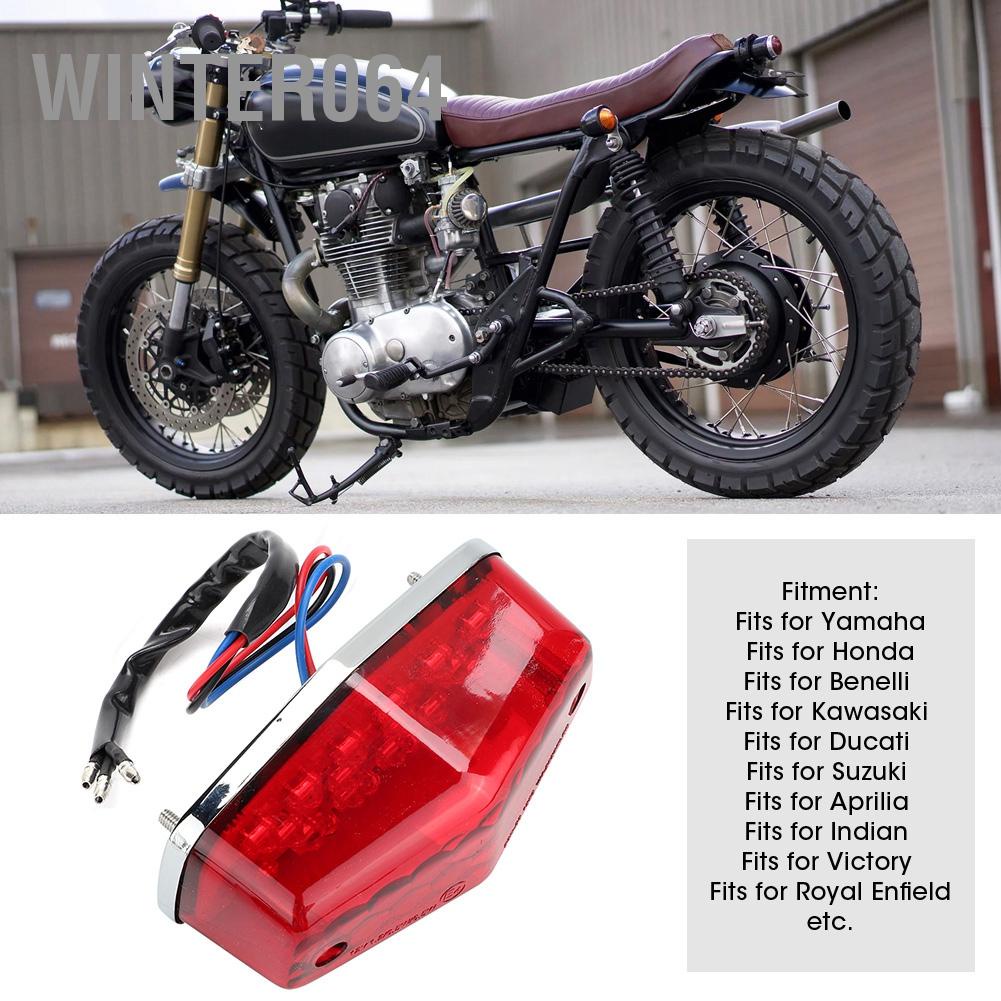 Đèn hậu LED dành cho xe máy Đèn hậu đỗ xe Phanh dừng đèn Xe máy Phụ kiện cho xe máy Yamaha Winter064