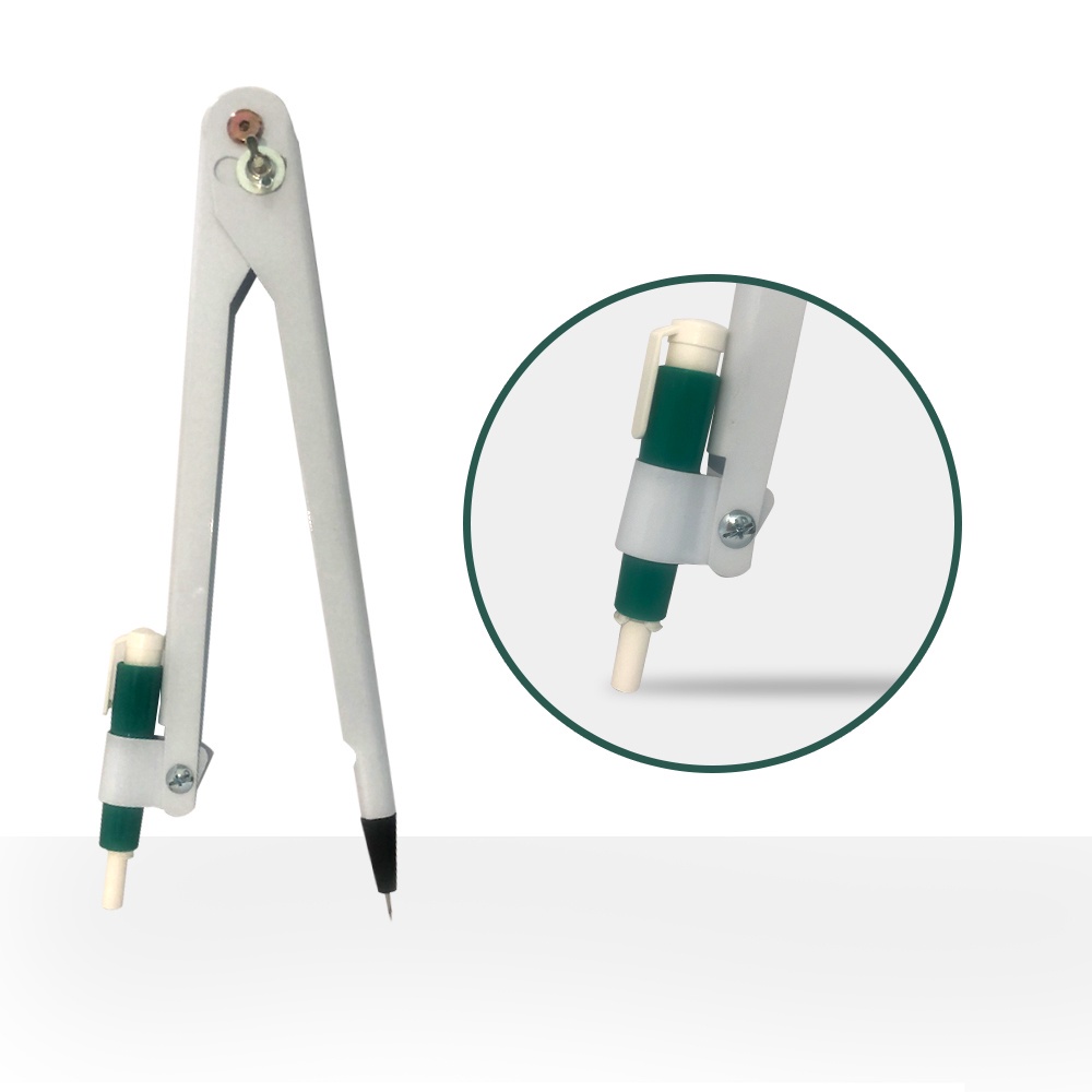 Compa Giáo viên Hồng Hà - 3276 ,là giáo cụ dùng để vẽ hình tròn - đường tròn trên bảng, giúp giáo viên dễ dàng vẽ