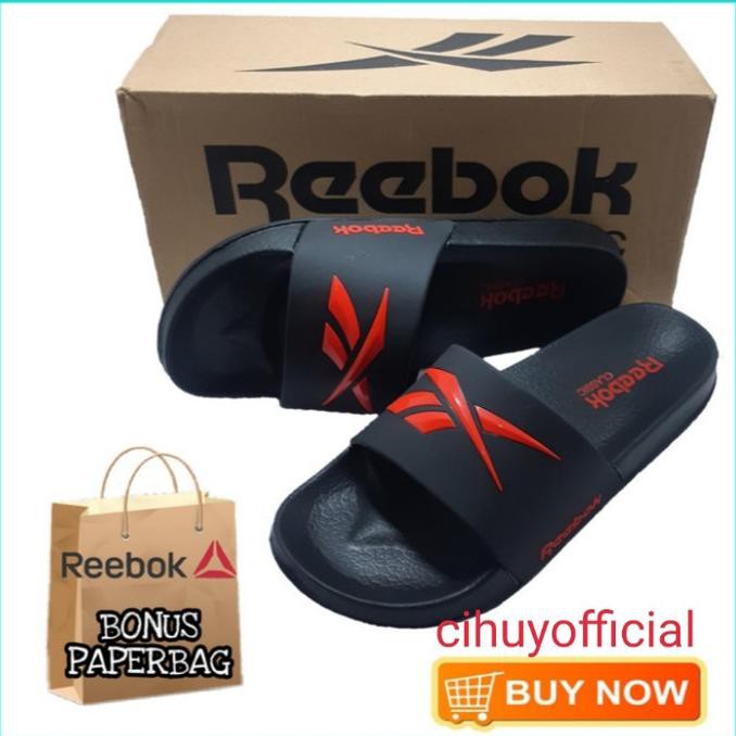 Đen Giày Sandal In Logo Reebok Size 40 Thời Trang Cho Nam Nữ