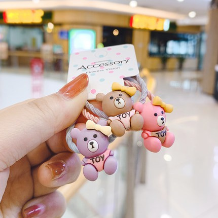 Set 3 Dây Cột Tóc Hình Chim Cánh Cụt / Bông Hoa Dễ Thương Cho Bé Gái