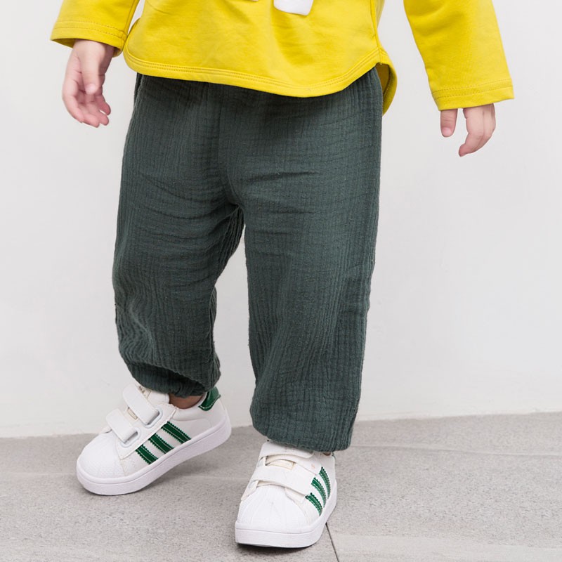 Quần dài cotton màu trơn thời trang dành cho bé