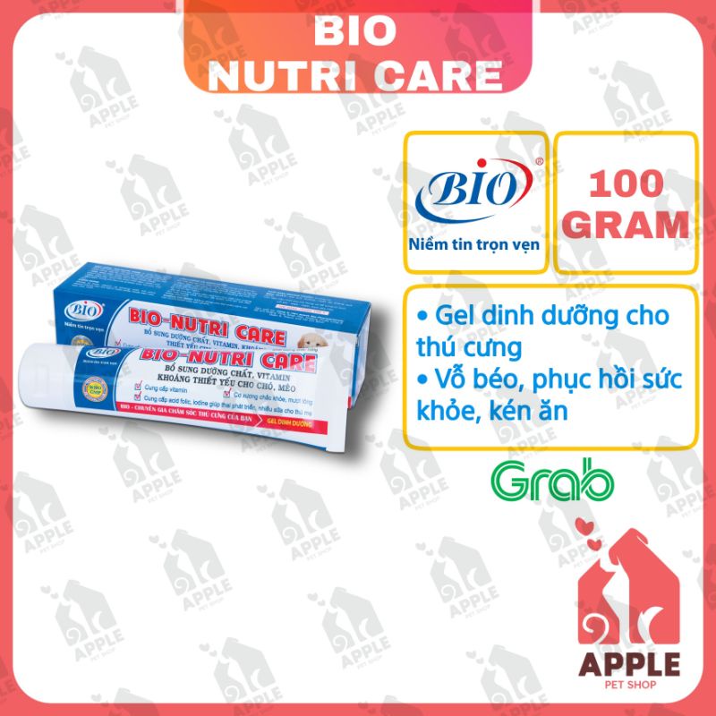 [Mã 44FMCGSALE1 giảm 10% đơn 250K] [BIO-NUTRI CARE] [100GR] Gel dinh dưỡng cao cấp cho thú cưng