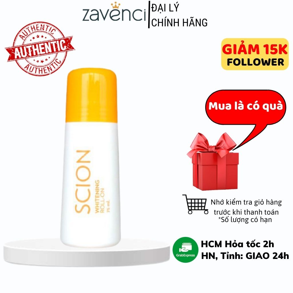 Lăn khử mùi SCION lăn nách khử mùi hôi nách suốt 24h cho nam nữ 75ml - ZAVENCI Official