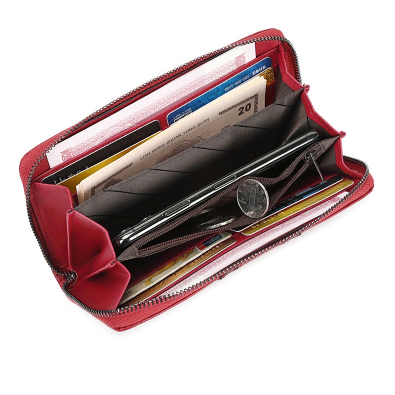 Ví dài cầm tay có dây đeo cổ tay dành cho nữ