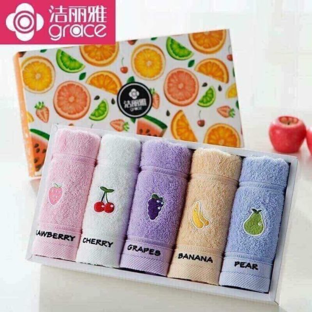 SET HỘP 5 KHĂN MẶT COTTON .Deal này cũng đang hót lắm ạ, mẹ có biết khăn mặt không được thay thường xuyên để tốt cho sk.