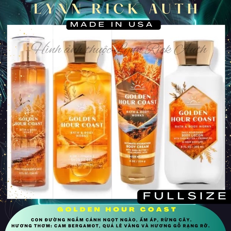 GOLDEN HOUR COAST - Xịt Thơm Dưỡng Thể Body Mist Toàn Thân Bath & Body Works Usa