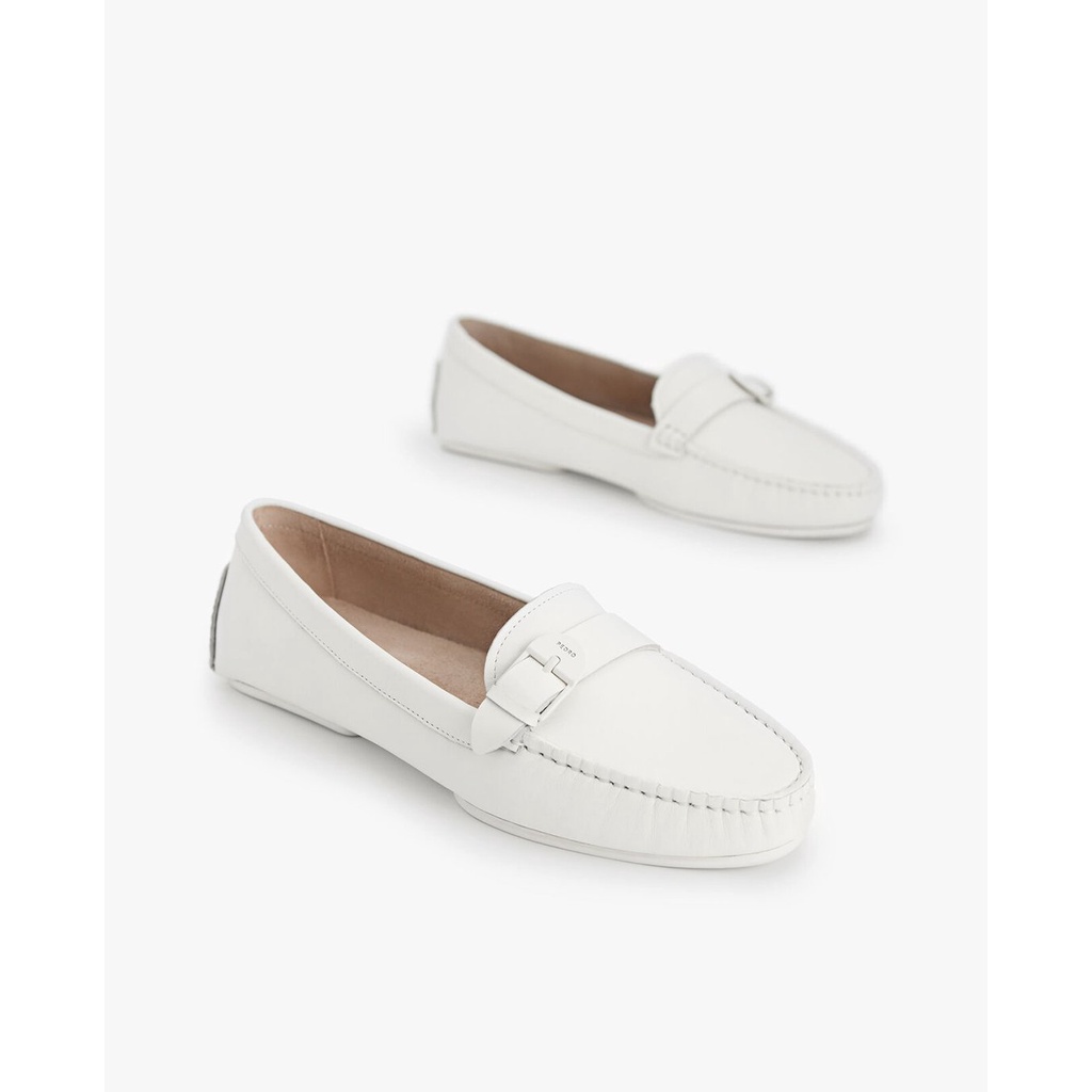 PEDRO - Giày đế bệt nữ mũi tròn Leather Moccasins PW1-65980025-41