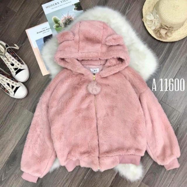 Áo khoác gấu lông cute QC loại 1
