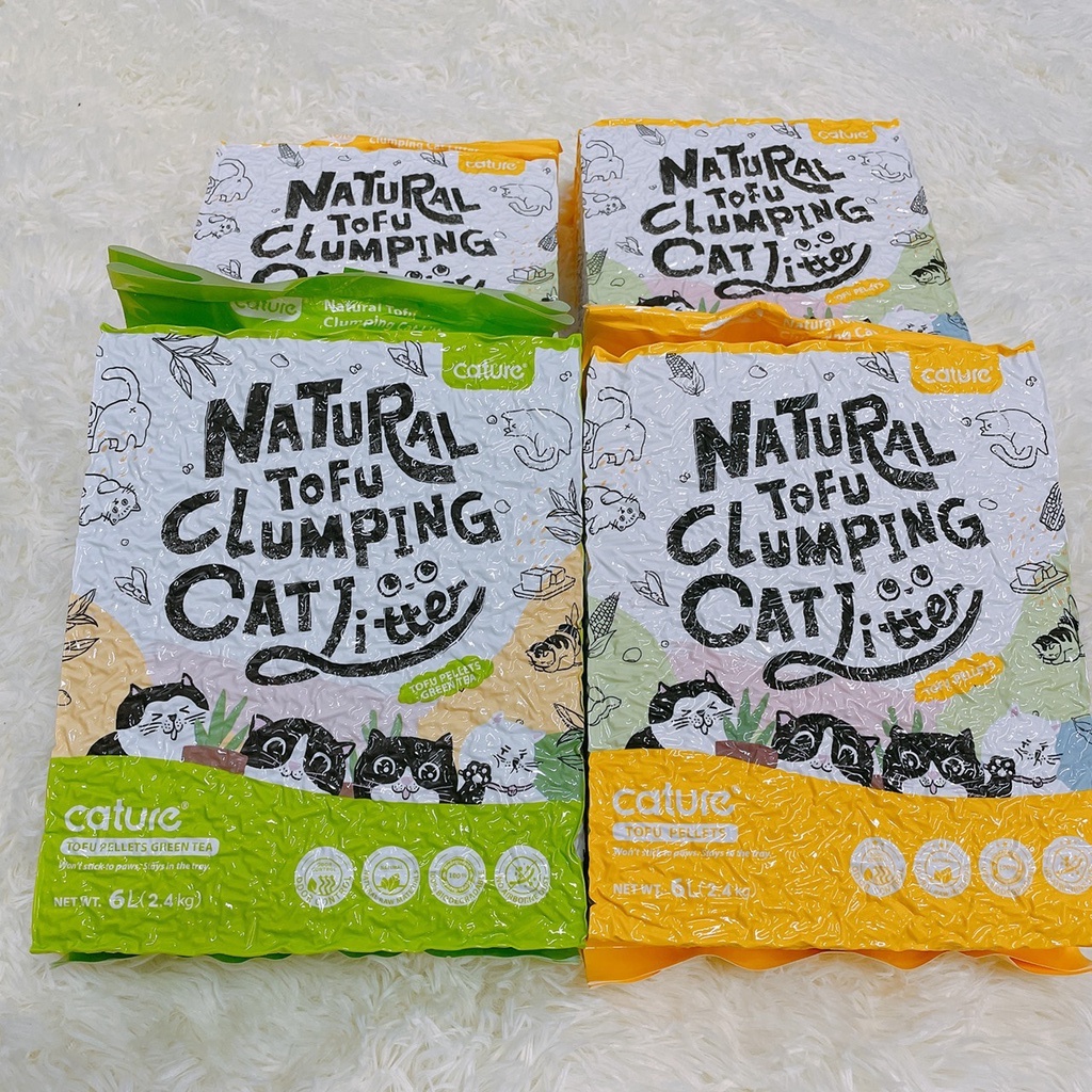 Cát Đậu Nành - vệ sinh cho Mèo - NATURAL TOFU CLUMPING CAT LITTER 6L