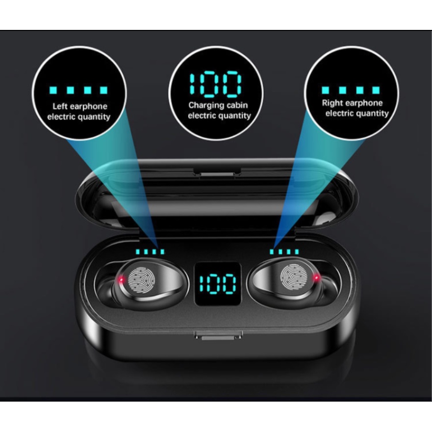 TAI NGHE Bluetooth Amoi F9 Kiêm xạc dự phòng-Pin trâu