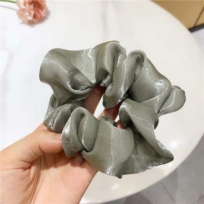 Dây Buộc Tóc Scrunchies, Dây Cột Tóc Trơn Phong Cách Hàn Quốc