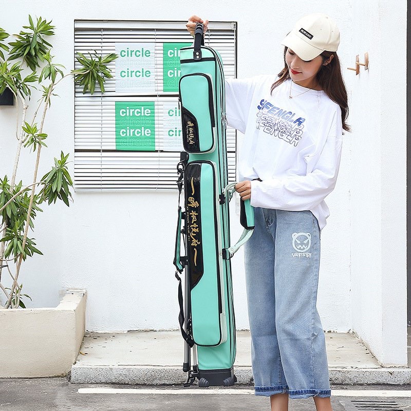 Bao đựng cần HUA xanh 2 ngăn chính và 2 ngăn phụ