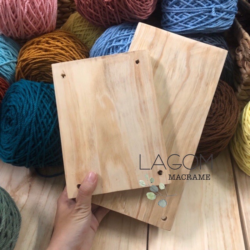 Ván gỗ thông dày 2cm làm kệ handmade, macrame [khoan sẵn 4 góc]