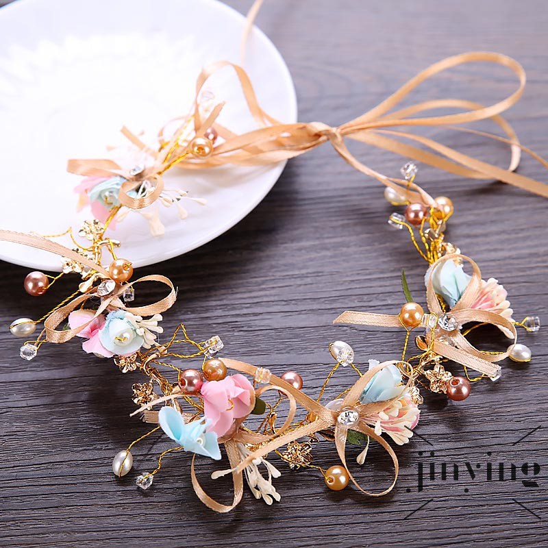 Vòng hoa đội đầu handmade cho cô dâu