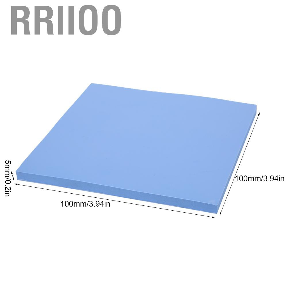 Rriioo Blue Thermal Conductive Pad CPU GPU Heat Dissipation Sheet 100x100x5mm 1.5W/m-k