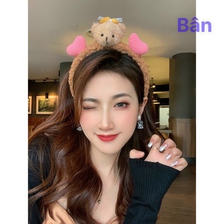 Cài tóc lông cừu hình gấu dễ thương
