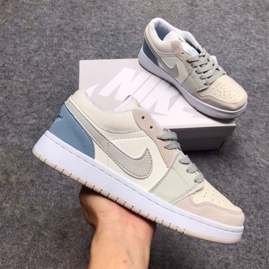 Giày Sneaker Nam Nữ, Giày Nike Air Jordan 1 JD 1 Low Paris Cổ Thấp Đế Khâu