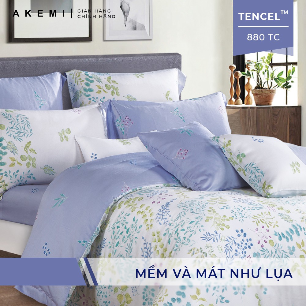 Bộ Ga kèm Vỏ Chăn AKEMI Tencel™ Modal Ardent Zewanan (Queen), 6 món