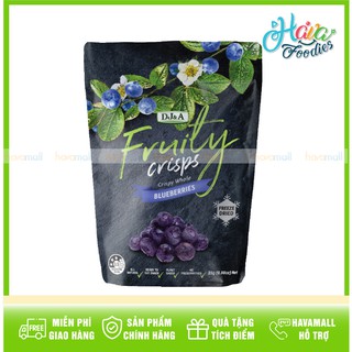 [HÀNG CHÍNH HÃNG] Việt Quất Sấy Giòn DJ&A 25gr - Crispy Whole Blueberry