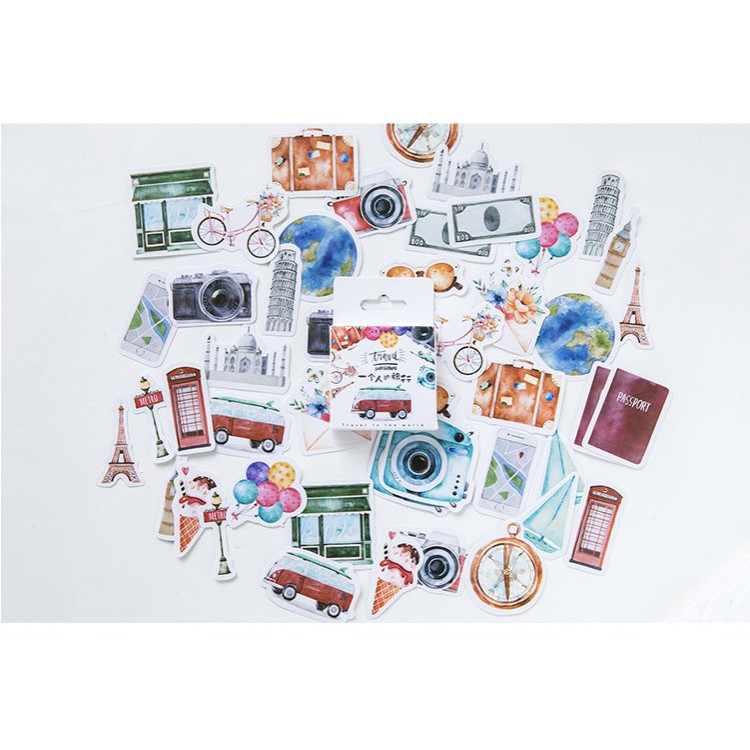 Hình dán trang trí sticker chủ đề du lịch STK044