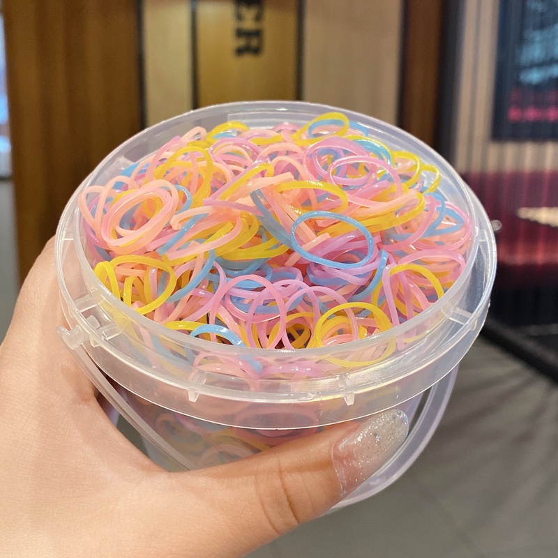 Thun Cột Tóc Dùng Một Lần Độ Co Giãn Cao Màu Sắc Xinh Xắn