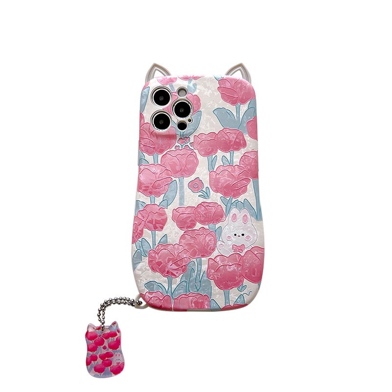 Ốp Điện Thoại TPU Mềm Họa Tiết Bông Hoa 3D Cho iPhone 13 11 12 Pro Max 12Pro 13Pro X XS Max XR 7 8 Plus