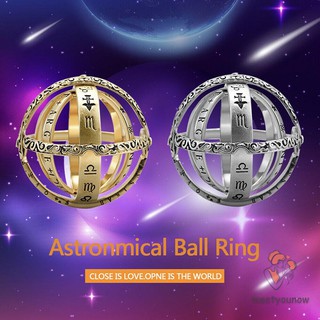 Astronomical Sphere Ball Ring Cosmic Finger Ring Couple Lover Jewelry Gifts