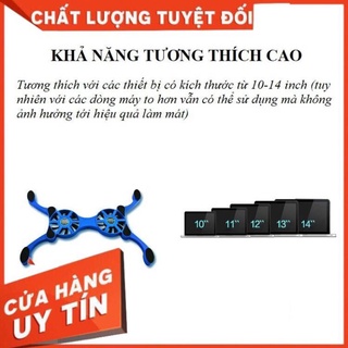 Quạt tản nhiệt ❤️freeship❤️ đế tản nhiệt laptop làm mát máy tính nhanh chóng - phụ kiện laptop bt11
