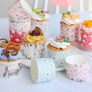 Cốc Giấy Ăn Bánh Kem [FREESHIP❤️] Set 50 Cupcake Viền Răng Cưa Màu Ngẫu Nhiên