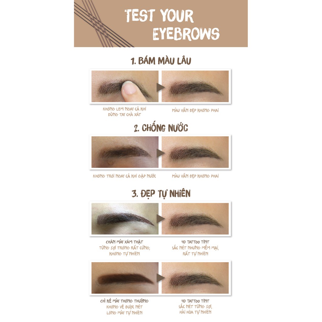 Bút vẽ chân mày Cathy Doll Real Brow 4D Tint 2G Mama Baby VN