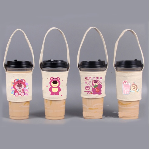 Túi treo cốc gấu dâu tây lotso gấu brown TTCI4  gấu cherry cup holder Gấu trúc manh lan hoa hoa phúc bảo Panda biz