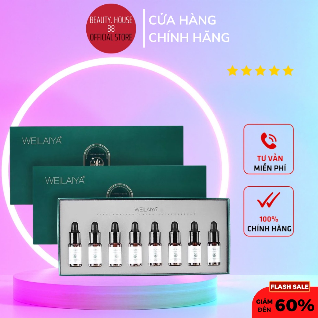 [1 HỘP 8 LỌ] Huyết thanh Serum Weilaiya Hỗ Trợ Mọc Tóc Hiệu Quả Sau 12 Tuần sử dụng