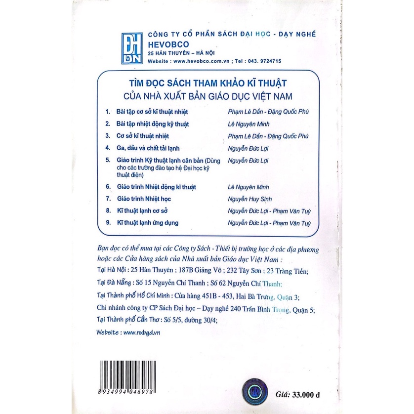 Sách - Giáo Trình Nhiệt Học.