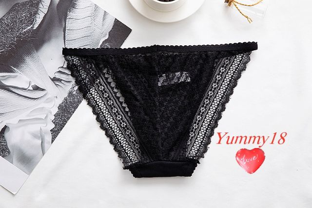 Quần lót cotton phối ren 1 dây hông sexy C96