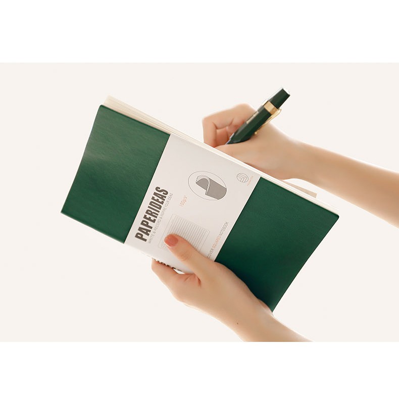 Sổ Bullet Journal PAPER IDEAS - Khổ A5 - Bìa cứng - Màu xanh lá đậm (Green)