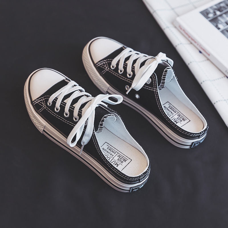 Jiashucheng Giày Lười Vải Canvas Chống Trượt Thời Trang Mùa Hè 2023 Phong Cách Mới Cho Nữ
