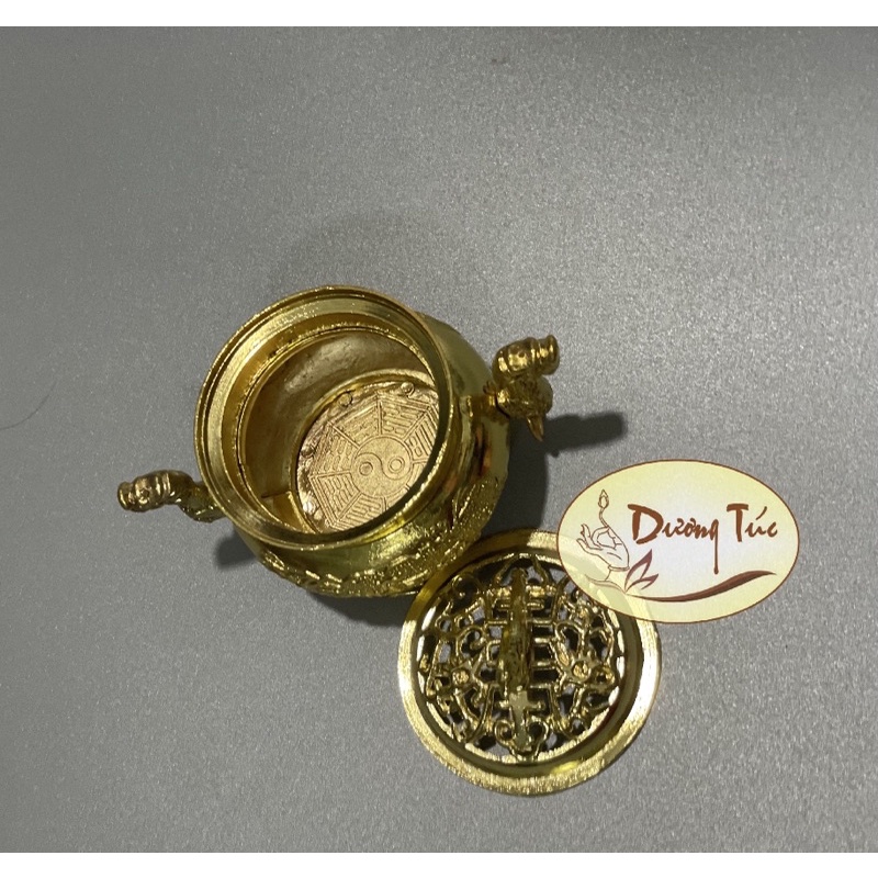 Lư Xông Trầm Hương - Hai Con Rồng - bằng hợp kim