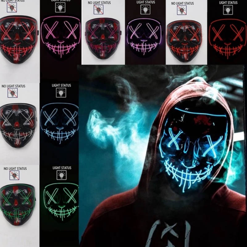 Mặt Nạ Hóa Trang Halloween Tích Hợp Đèn LED Độc Đáo