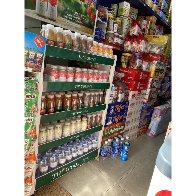 Thùng 24 chai nước Trái cây TH true JUICE hương Cam tự nhiên Chai 350ml