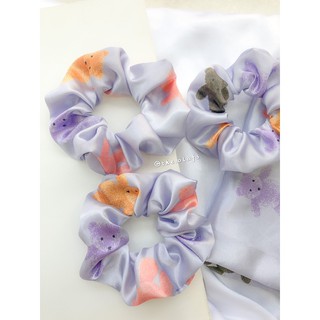 Dây buộc tóc Scrunchies gấu lụa xinh yêu