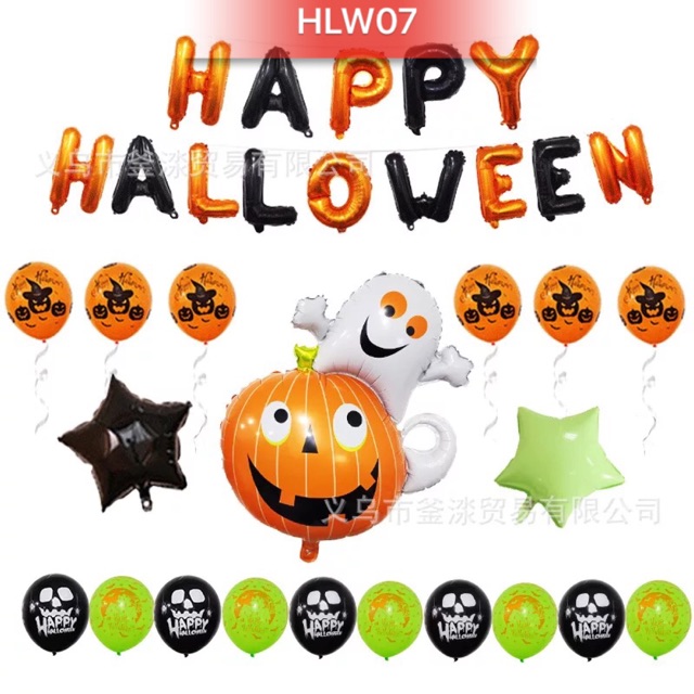 SET BÓNG TRANG TRÍ HALLOWEEN 2021 (HLW07)