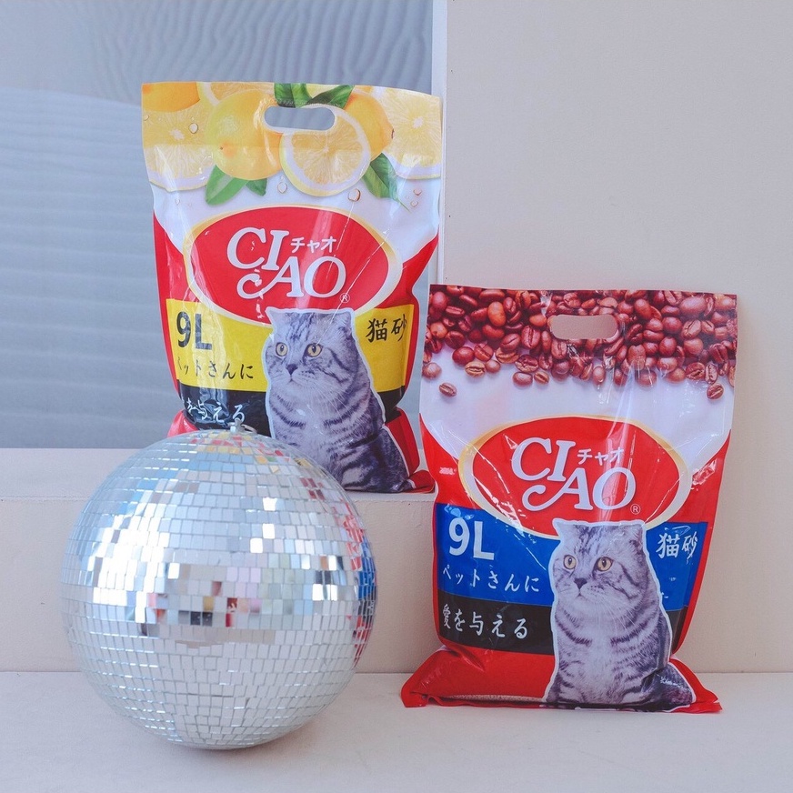 Cát vệ sinh cho mèo, 1 tải cát CIAO gồm 6 bịch - siêu tiết kiệm, cát vón cục tốt, ít bụi
