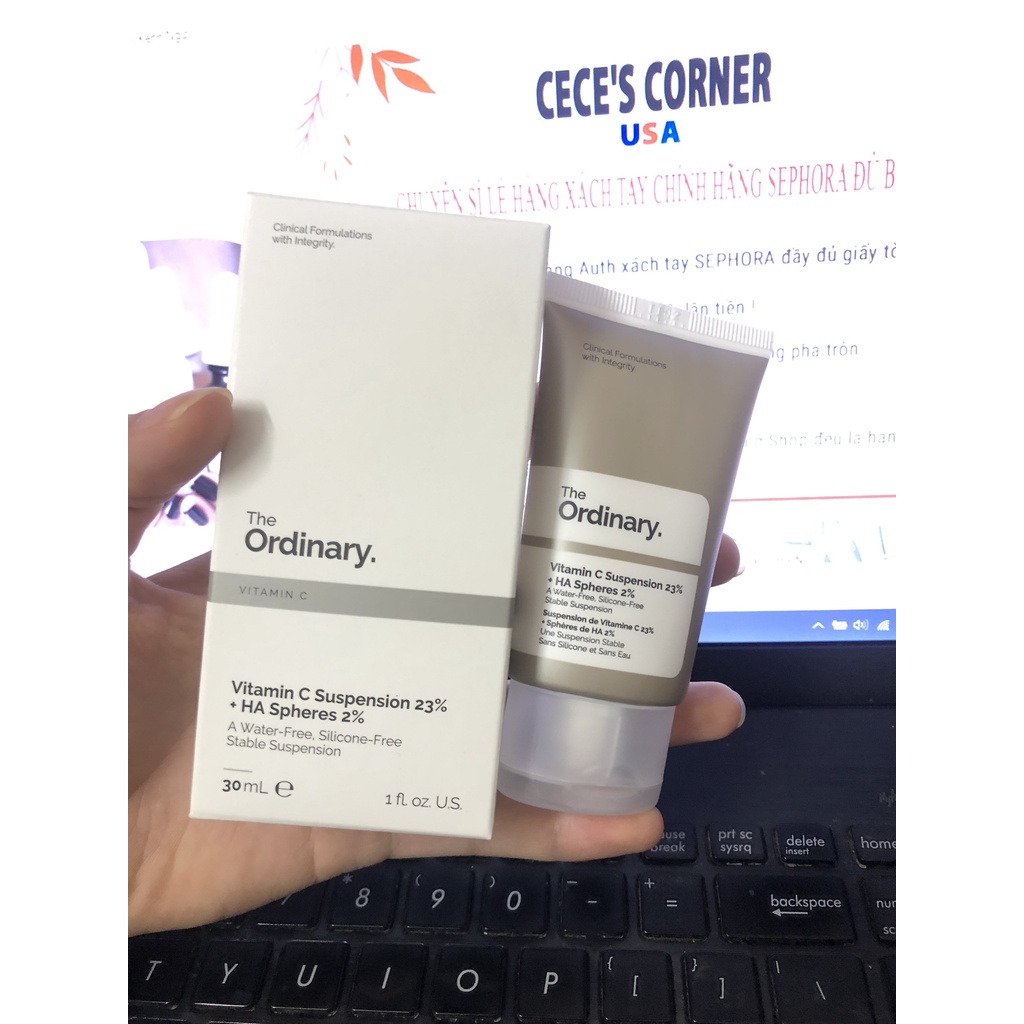 Kem dưỡng sáng da, chống lão hóa The Ordinary Vitamin C Suspension 23% + Ha Spheres 2% 30ml
