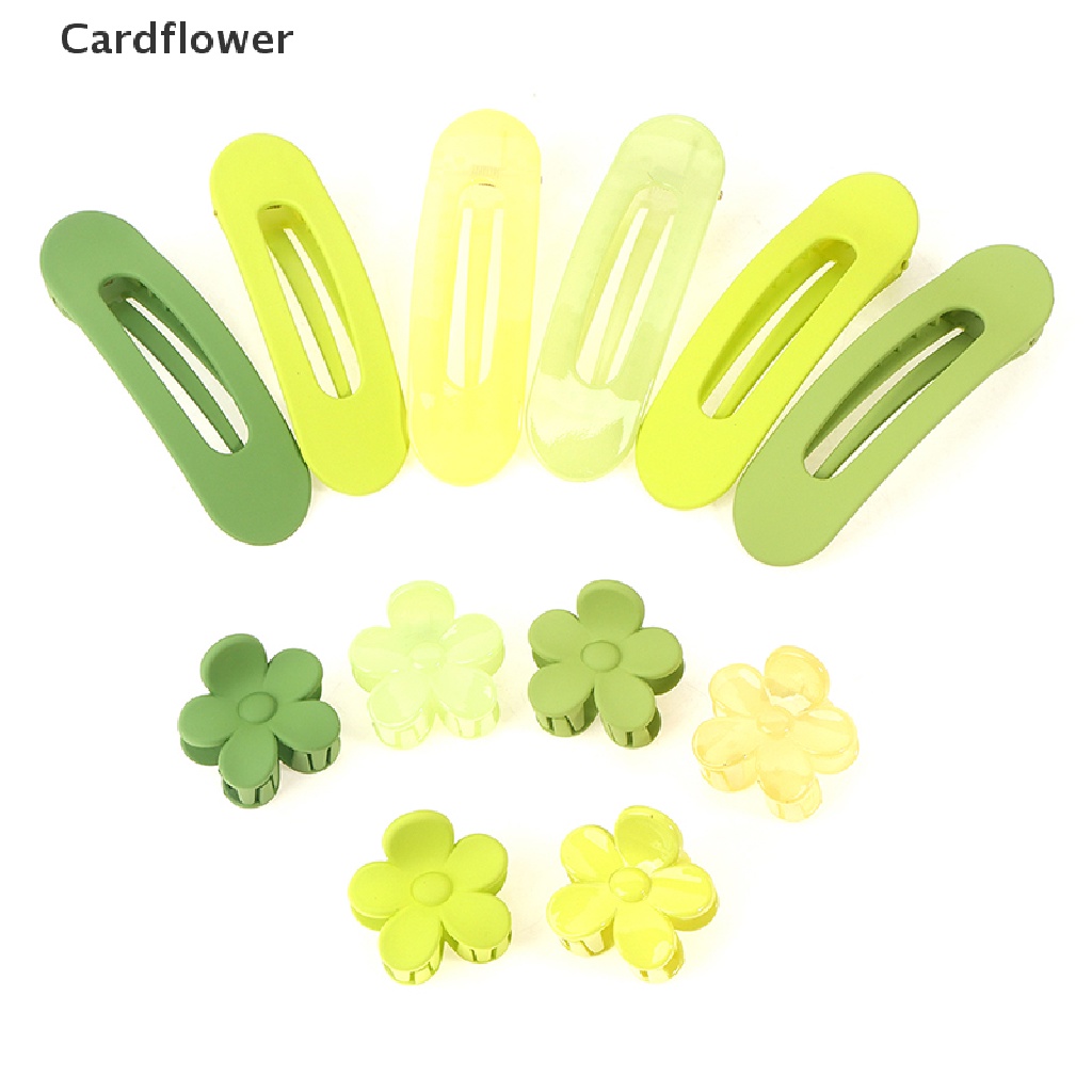 Kẹp Tóc Nữ Hình Bông Hoa Màu Xanh Lá Thời Trang