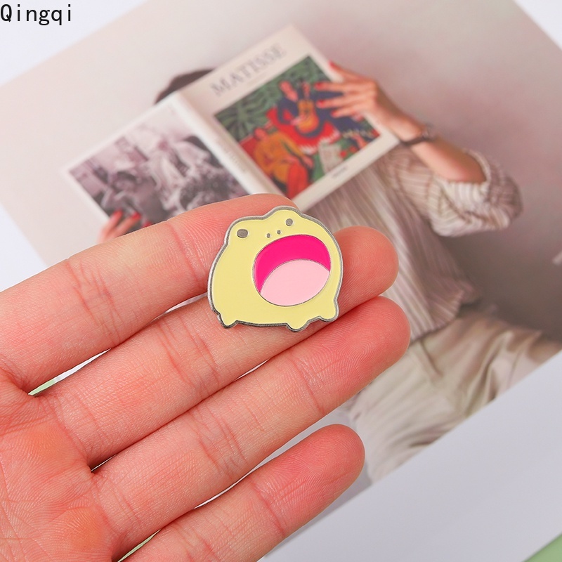 Huy hiệu cài áo Miss Zoe hình chú ếch mở miệng dễ thương bằng hợp kim tráng men làm quà tặng sưu tầm cho bạn bè
