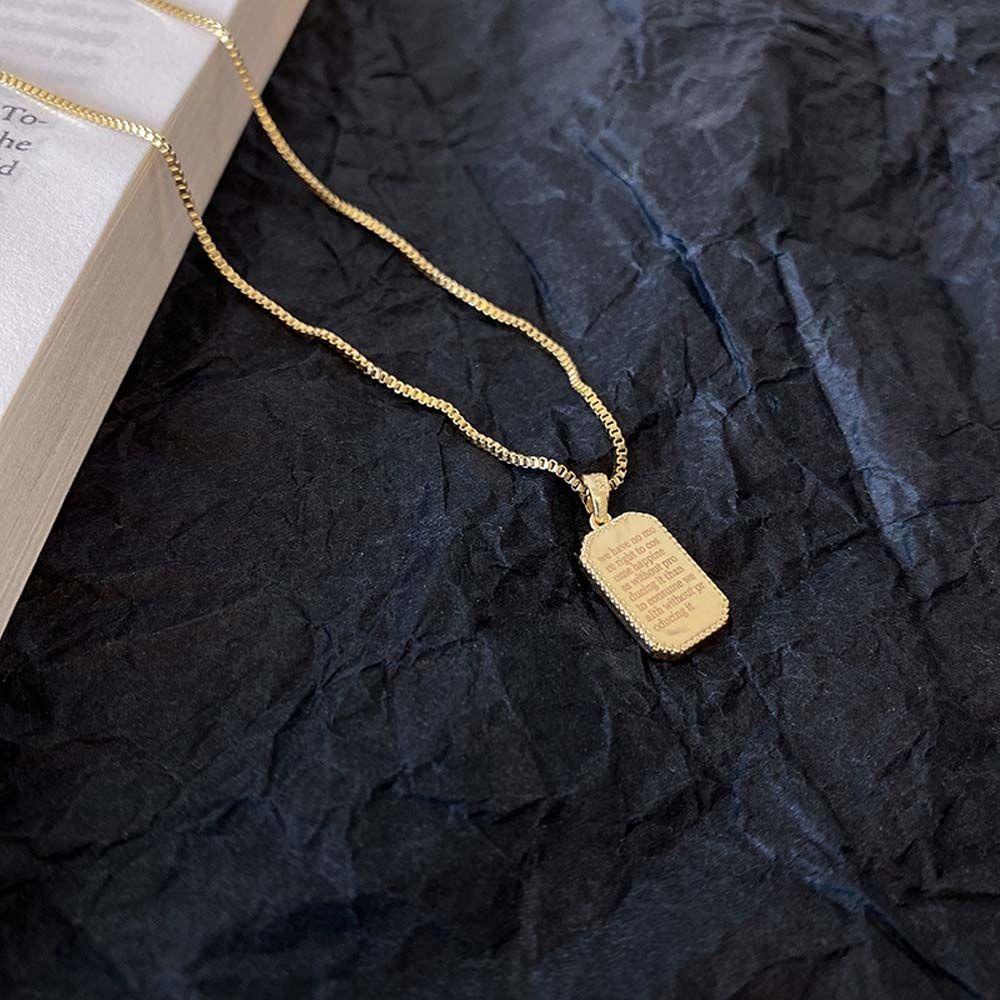 MXGOODS Vòng cổ Mặt Vuông Phong Cách Hàn Quốc Thời Trang Cho Nữ